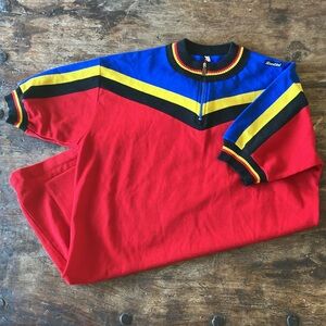 Vintage Italian Santini Cycling Jersey